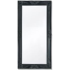 Wall Mirror Baroque Style 39.4"x19.7" Black