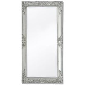 Wall Mirror Baroque Style 39.4"x19.7" Silver
