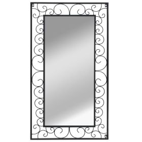 Wall Mirror Rectangular 23.6"x43.3" Black