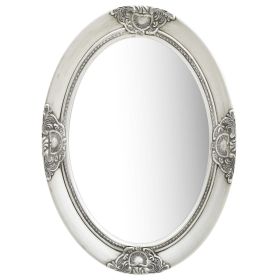 Wall Mirror Baroque Style 19.7"x27.6" Silver
