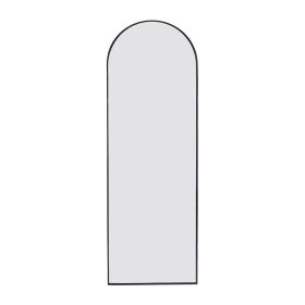Black 71x23.6 inch metal arch stand full length mirror
