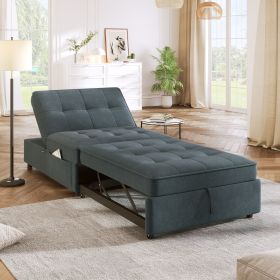 4-in-1 Sofa Bed, Chair Bed, Multi-Function Folding Ottoman Bed with Storage Pocket and USB Port for Small Room Apartment,Living Room,Bedroom,Hall