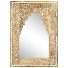 Hand Painted Mirror 15.7"x21.7" Solid Mango Wood